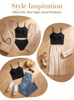Women's Wireless Bra No Pad Camisole Top Solid Color Sweetheart Neck Fine Strap Lounge Wear M022