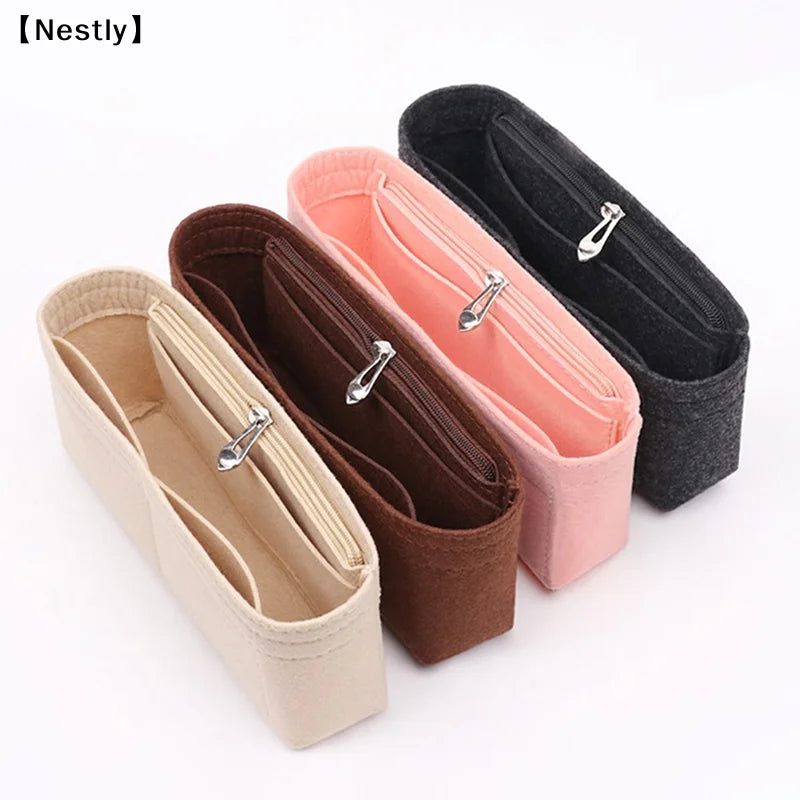 1PC Felt Insert Bag Organizer, Makeup Organizers, Liner Perfect for Brand Women's Handbags For And Cosmetic Bags〔Nest〕