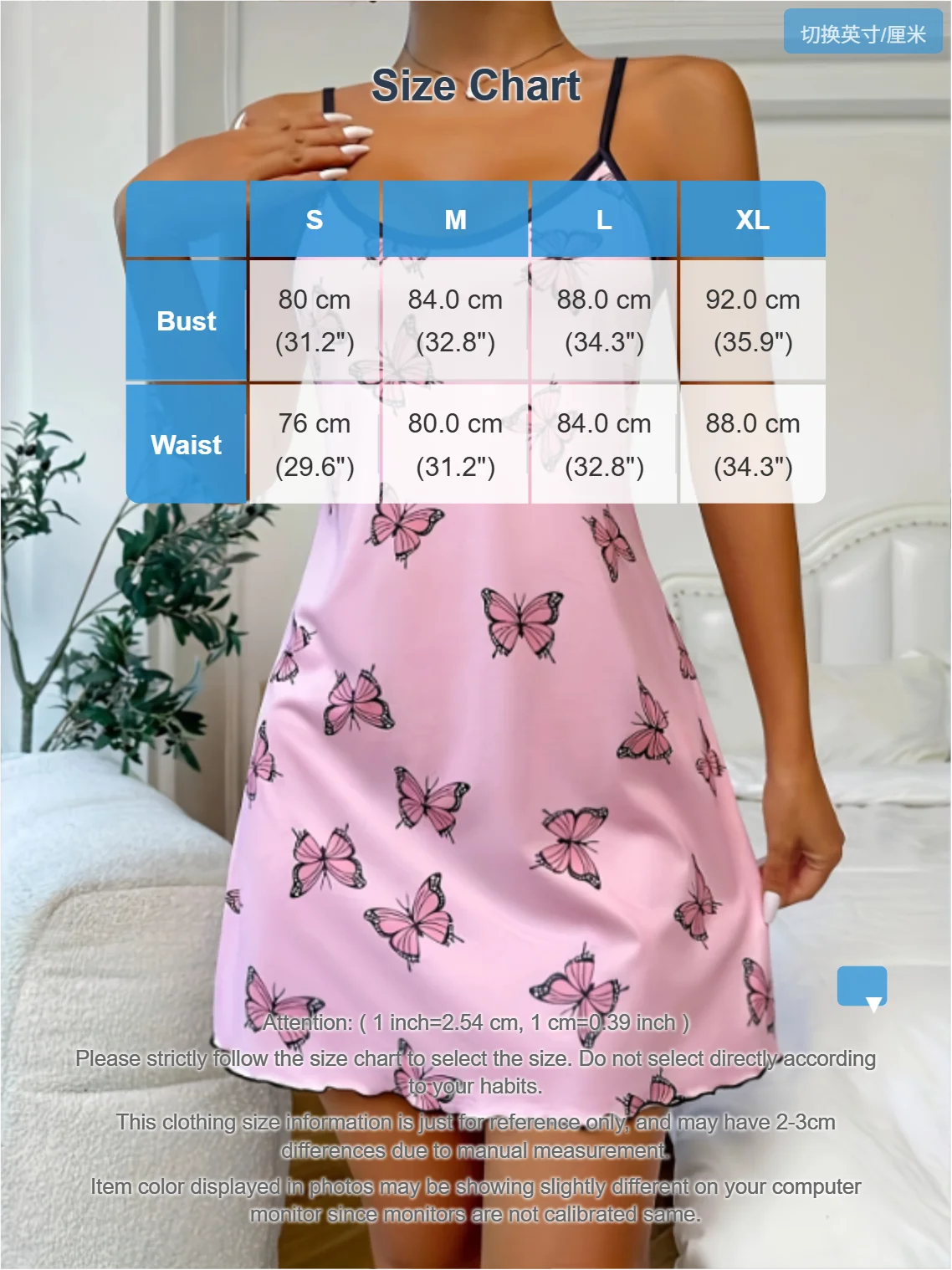Women Butterfly Print Spaghetti Strap Nightgown Sexy Slip Sleep Dress Summer Pajama Dress Ladies Loungewear Nightwear Sleepwear