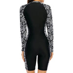 Women's Long Sleeve Rashguard Swimsuit One Piece pro Sports 2025 Femme Swimwear Boyleg Knee-Length Surf Beach Wear Bathing Suit