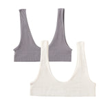 Women Crop Top Sports Seamless Underwear Female Tube Tops Deep U Bralette Ribbed Sexy Lingerie Intimates 2PCS Tube Bras