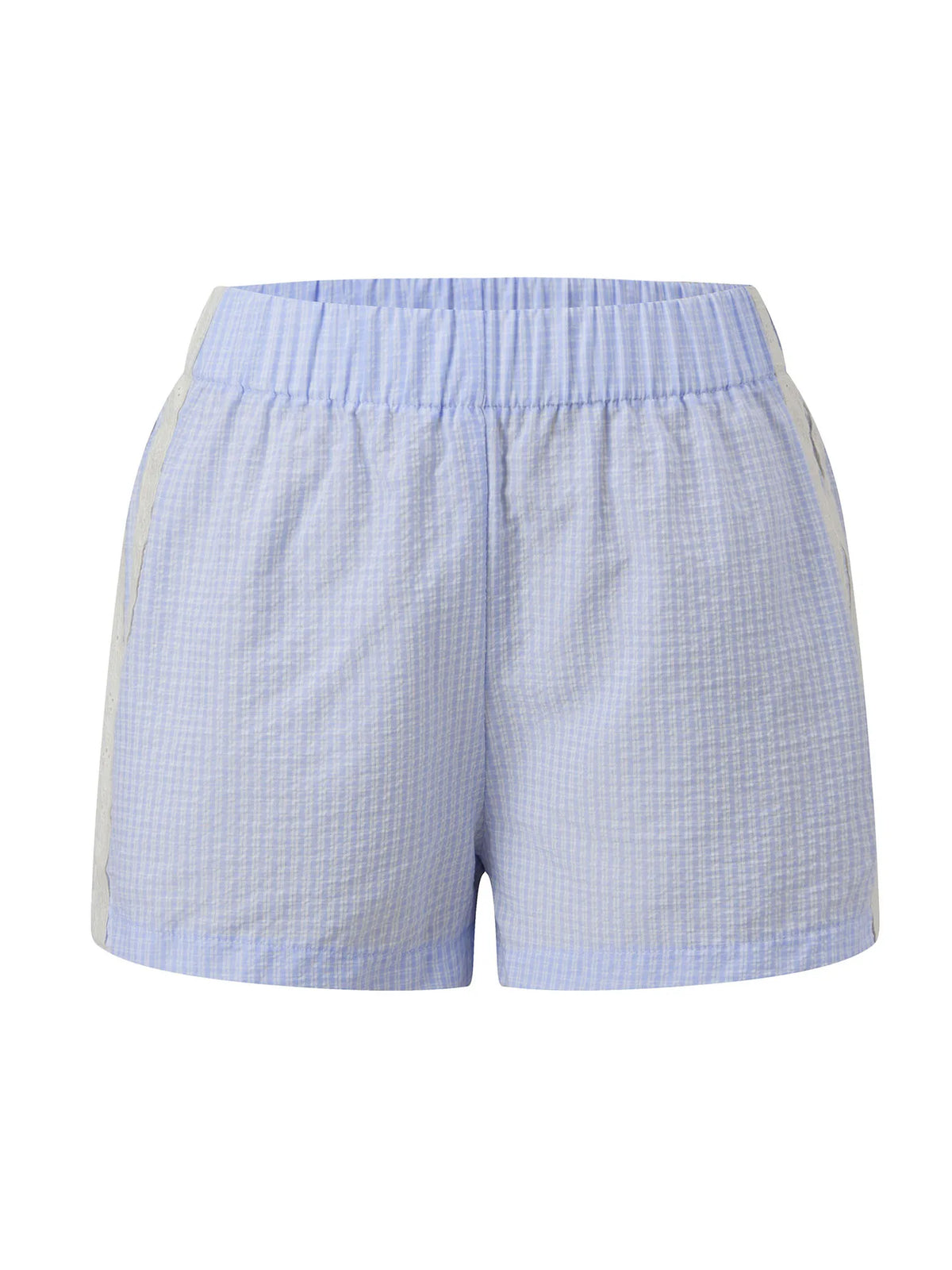 Women's Loose Shorts Elastic Waist Plaid Print Wide Leg Short Pants Summer Casual Daily Beach Athletic Wear