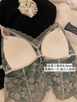 Sexy French Lace Halter Bra for Summer Wireless Crinkle Free Bralette for Small Bust Beautiful Back Lingerie Set S-XL MOYISU BC
