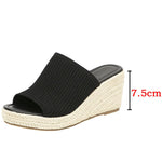 2024 Big Size 43 Women's Comfy Walking Wedge Espadrilles Sandals Summer Leisure Round Toe Platform Ankle Strap Shoes