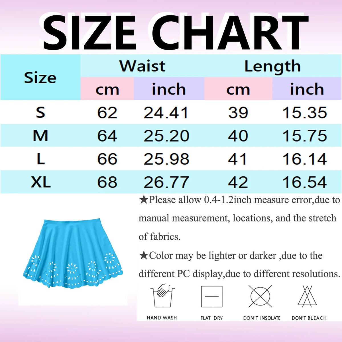 Women Solid High Waist Swim Skirts Hollow Out Floral Cutout Scalloped Hem A Line Bikini Cover Up Skirt Vacation Pool Beachwear