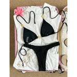 Wrinkled Crinkled Halter Bikini Female Swimsuit Women Swimwear Two-pieces Bikini set Brazilian Bather Bathing Suit Swim V8134