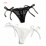 2 pcs Low Waist Lingerie Lace Thong For Women Sexy Panties Comfortable Underwear Female Underpants C847