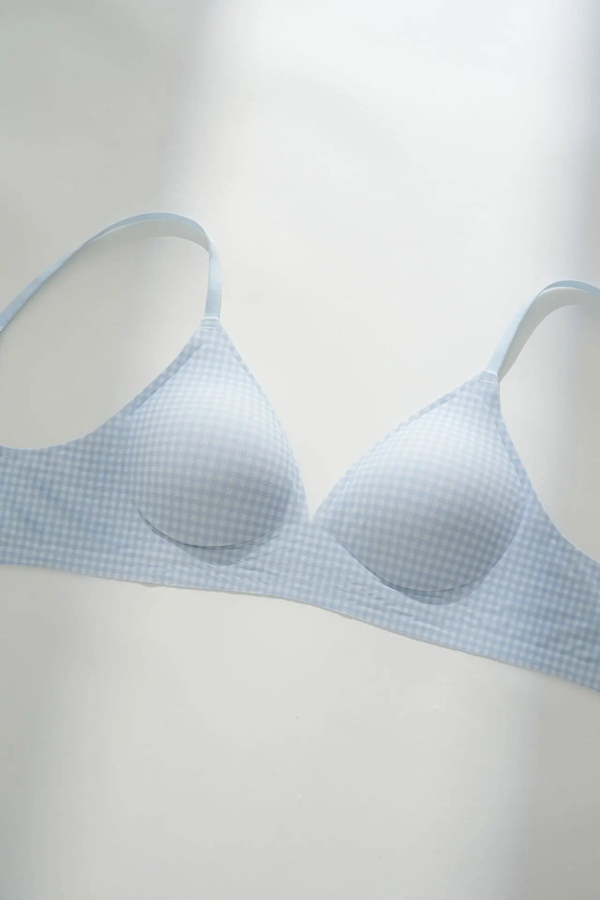 Sexy Kawaii Checkered Bralette Small Bust Lift Japanese Style Anti-Sagging Wirefree Pure Cotton Set Breathable Comfort Bra S-XL