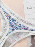 3-piece set of multi-color thongs for women sexy low waist, seamless hollow out, easy to wash and dry breathable underwear C909