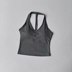 Women's Sexy V-Neck Fitness Bra Nude Sports Bra Hanging Neck Yoga Suit Vest Comfortable Breathable Gym Top for Active Wear