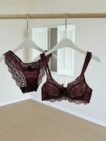 French Lace Minimizer Bra Set Large Bust | U-Plunge Push Up Anti-Sagging Sexy Underwear | Summer NewHot Sale MOYISU Panty Set