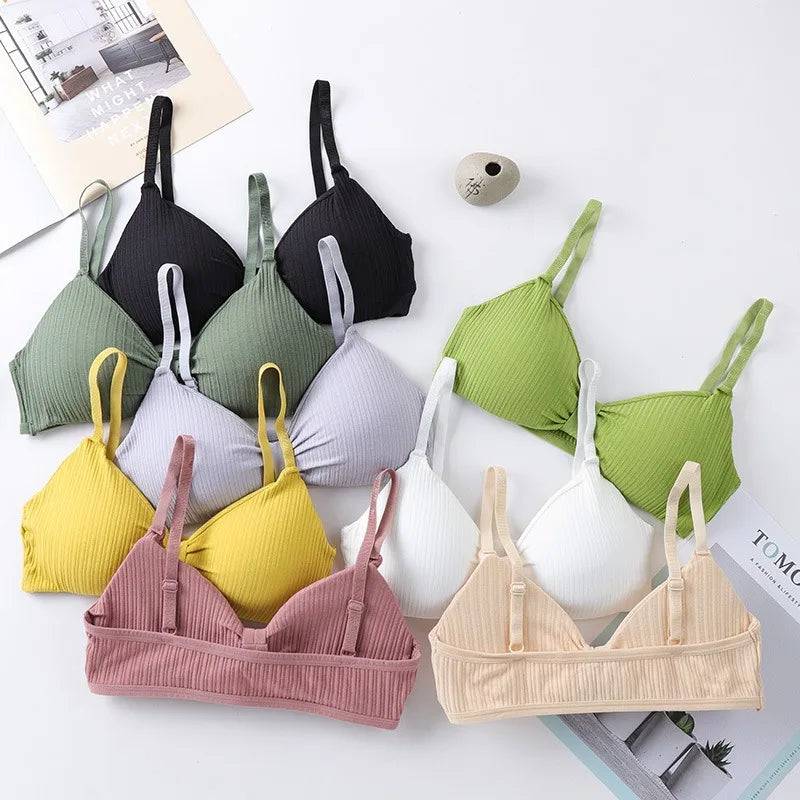 Wire Free Bras For Women Push-Up Bra Sexy Lingerie Padded Bra Top Seamless Underwear Solid Color Brassiere Intimates