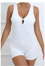 Padded Jumpsuit Sport Women Yoga Bodysuit Fitness Wear Gym Sportswear High Elastic Workout Running Clothes
