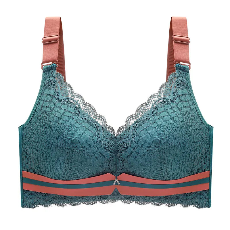 Women's Plus Size Minimizer Bra Full Coverage Lingerie Wire Free Push Up Bra for Femme Brest Pumping Underwear Plus Size 44 46DE