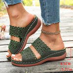 Vinatge Hollow Out Platform Sandals Women Lightweight Plus Size Wedges Sandles Woman Comfortable Thick Sole Casual Sandalias 43