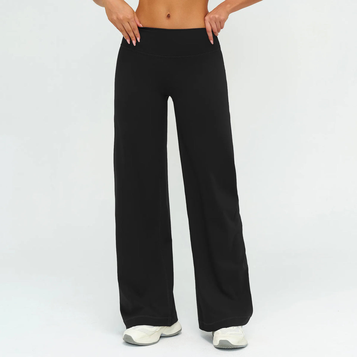 Wide-leg Pants Women Bell-bottoms High Waist Yoga Pants Workout Gym Leggings Naked Feel Pilates Running Cycling Sports Trousers