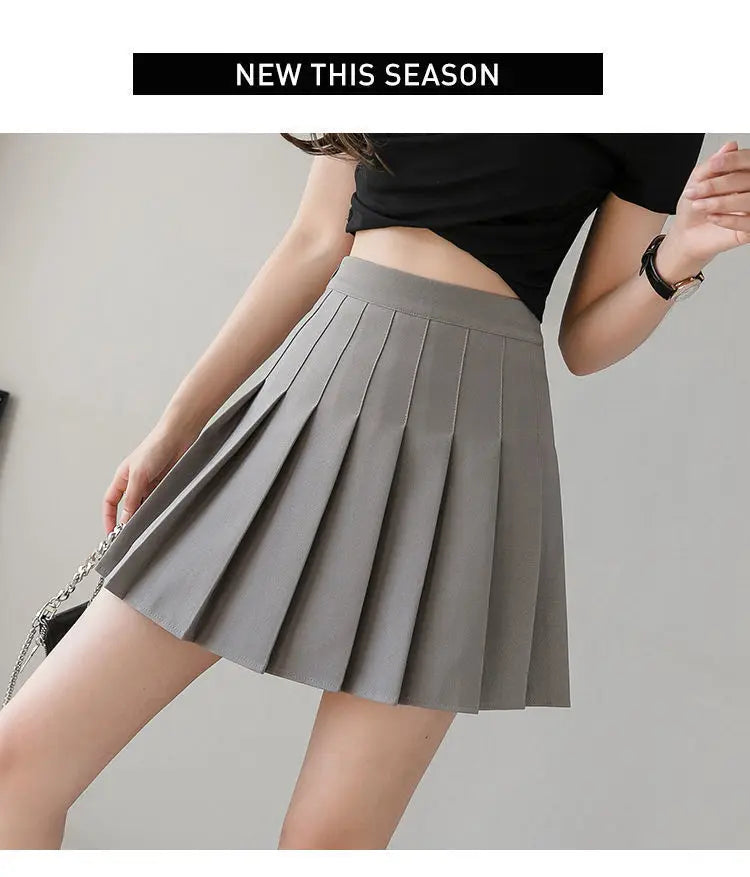 Mini Skirts Womens 2024 Summer Japanese School Pleated Skirts High Waist Kawaii Cute Pink Plaid Skirt Uniform Harajuku Jupe
