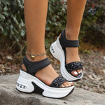 Women's Shoes 2026 Fashion Sandals Summer Women's Thick-soled High-heeled Sandals Open Toe Comfortable Simple Beach Shoes
