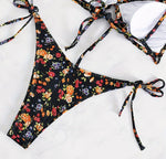 Sexy Floral Print Push Up Bikini Sets Women Swimwear Two Pieces Swimsuit Low Waist Bather Beach Bathing Suit Summer 2025 New