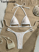 Sexy Extreme String Mini Micro Thong Bikini Female Swimsuit Women Swimwear Two-Pieces Bikini Set Bather Bathing Suit Swim V8373