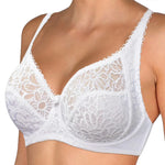 Womens Lager Bosom Lace Perspective Bra Sexy Lingerie Underwire Embroidery Floral Bralette Plus Size Brassiere B C D DD E F Cup