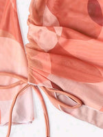 2024 New Swimsuit 3 Pcs Set Thong Bikini with Rompers Womens Jumpsuit Beach Wear Print Swimwear Sexy Bathing Suit Pool Beachwear