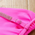 New Sexy Mini Bikini Female Swimsuit Women Swimwear Two-Pieces Bikini Set Sequins Padded Bather Bathing Suit Swim Lady V2043P