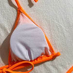 With Long Sleeve Cover Up Halter Bikini Women Swimwear Female Swimsuit Three-pieces Bikini set Bather Bathing Suit Swim V5123