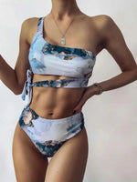 Sport Bikini Set Sexy Women Swimsuit Push Up High Waist Marble Blooming Print Swimwear Female Bathing Suit Banadores Mujer 2026