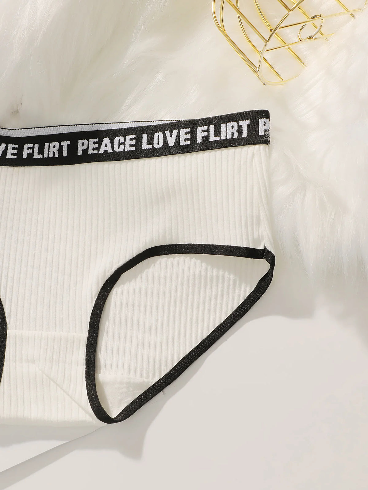 Women's High Waist PantiesLetter Elastic Waistband Soft Ribbed Fabric Comfortable Briefs for Daily Wear women bra K2809