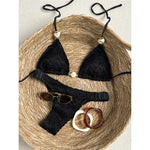 2026 Wrinkled Crinkled Halter Bikini Women Swimwear Female Swimsuit Padded Bather Bathing Suit Swim Two-pieces Bikini set K8135