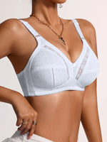 Wireless Breathable Bra Elegant Bow Polka Dot Full Coverage Women Bralette All Season