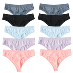 10Pcs/Set Seamless Thongs G-String Women Panties Sexy Underwear Female Underpants Sexy Lingerie Low Waist Sport Bottoms M-XL