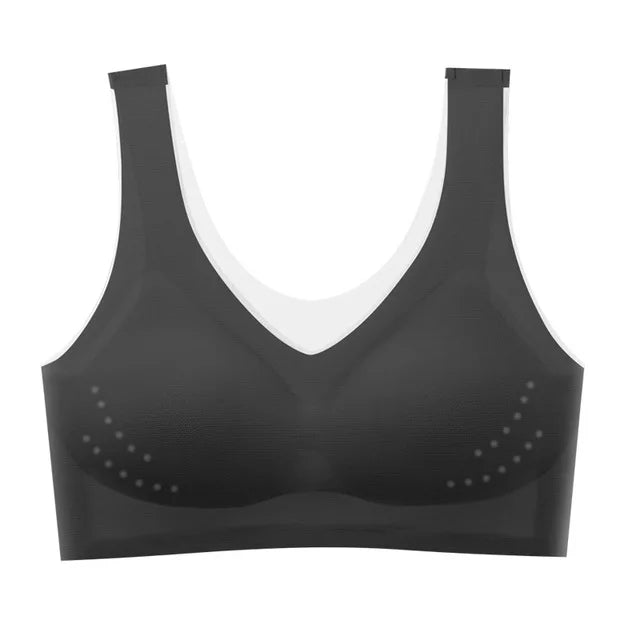 Women's Ultra Thin Ice Silk Net Yarn Bra with Removable Breathable Pads And Elastic Shoulder Straps for Comfortable Wear