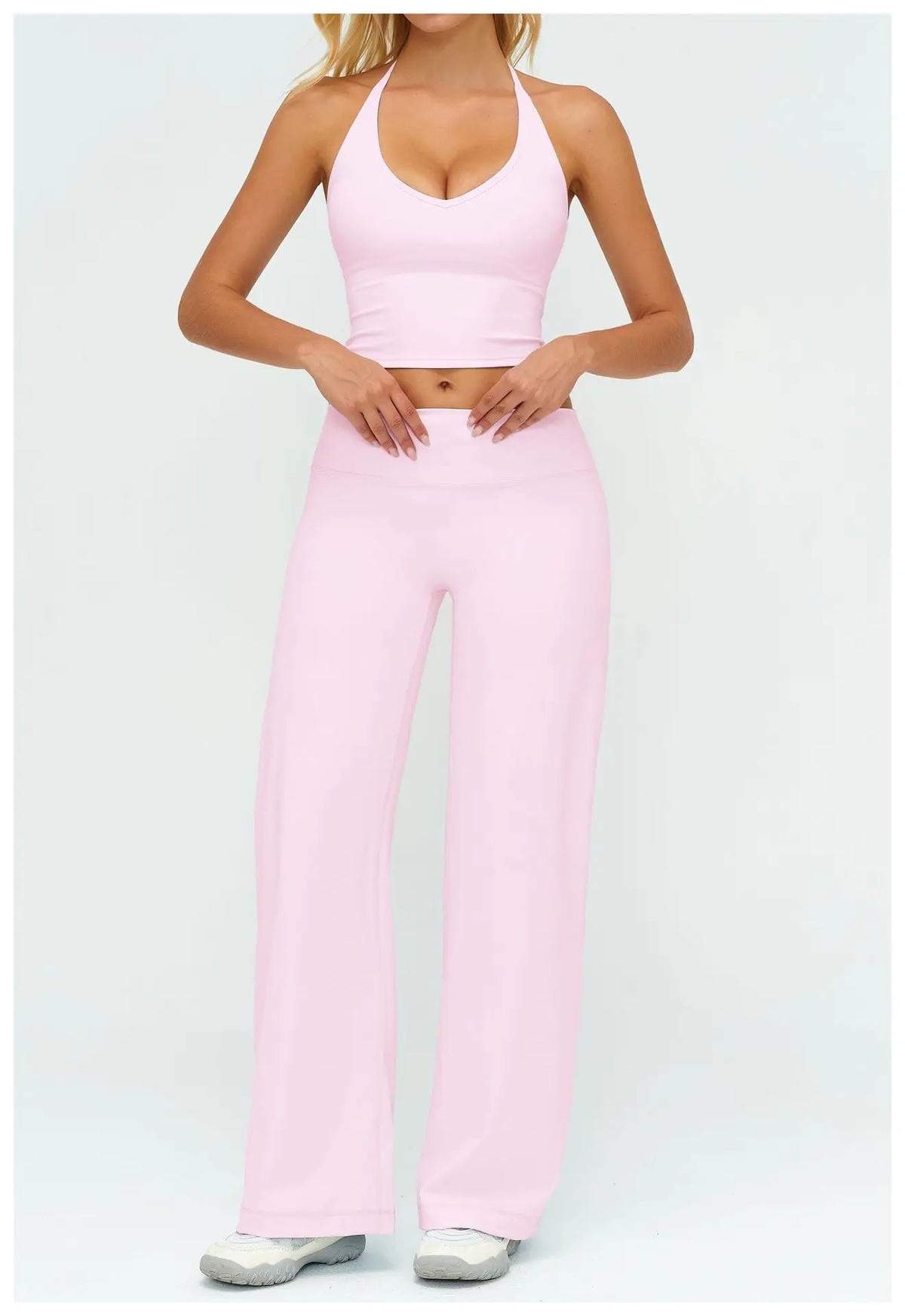 Wide-leg Pants Women Bell-bottoms High Waist Yoga Pants Workout Gym Leggings Naked Feel Pilates Running Cycling Sports Trousers