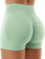 Gym Shorts Women Fitness Sports Biker Shorts 4.5" Low Waist Band Yoga Shorts Workout Tights Scrunch Butt Seamless Leggings Woman