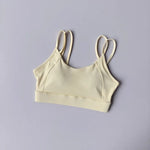 Women's Yoga Sports Bra Shock-Absorbing Gathered Front with Fine Strap Detailing Beautiful Back Design for Running Fitness Vest