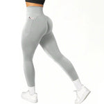 High Waist Tummy Control Yoga Pants with Pockets for Gym Workout - Breathable Stretchy Fitness Leggings