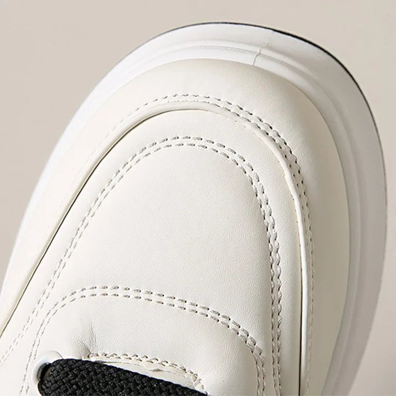 Letter Embroidery Sports Shoes Women Spring Autumn Mix Color Lace Up Sneakers Woman Soft Sole Platform Vulcanize Shoes Mujer