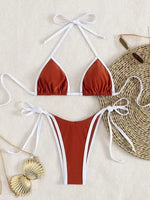 2026 Sexy Contrast Color Separates Micro Bikini Women's Swimsuit Female Swimwear Mini Thong Bikinis Set Two-piece Bathing Suit