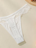 Women's low waisted lace thong with seamless hollow out lifting buttocks easy to wash and dry comfortable underwear C2324