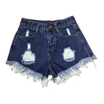 Summer Stretchy Hot Short Pants Women's High Waisted Cut Off Denim Shorts Ripped Distressed Frayed Hem Jeans Shorts