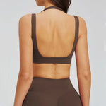 Workout Clothes Woman Gym Top Breathable Sports Bra Fitness Trainning Shoulder Strap Yoga Bra Outdoor Jogging Push Up Underwear