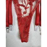 Toucheart Christmas Erotic Lingerie Seductive Embroidery Mesh Women See-through Body Shaping Sexy Pure Desire Hot Underwear Set