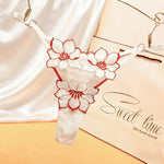 Embroidery Flower Thin Sexy Girls G String Thong Panties Women Briefs Hollow Out Transparent Underwear Female Lingerie