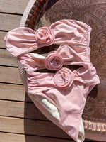 DEKA One Piece Swimsuits Women's Sexy Pink 3D Flower Swimwear Female Cut Out Monokini Bathing SwimmingWomen Bathers Swim