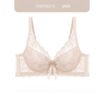 Minimizer Full Coverage Bra Plus Size70-95 B-F Sheer Lace Underwire Underwear Side Support Slimming Demi Cup Lingerie for Women