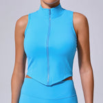 No Padded Sports Top Women Gym Vest 2025 Zipper Fitness T-shirts Woman Compressed Shirt Yoga Clothing Sportswear