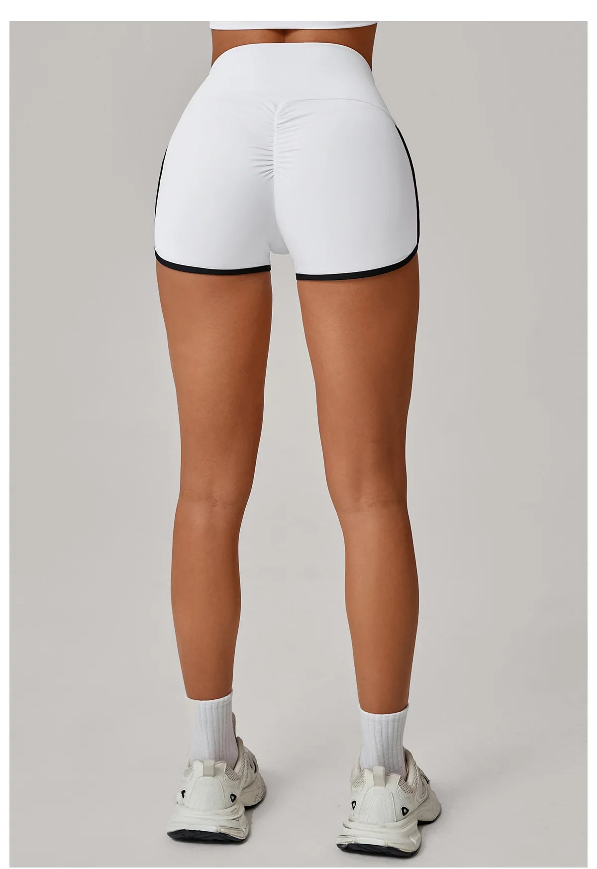 Color Blocking Patchwork Yoga Shorts Women Tight Fitting Peach Hip Lifting Sports Pants Gym Running Bike Wear Leggings