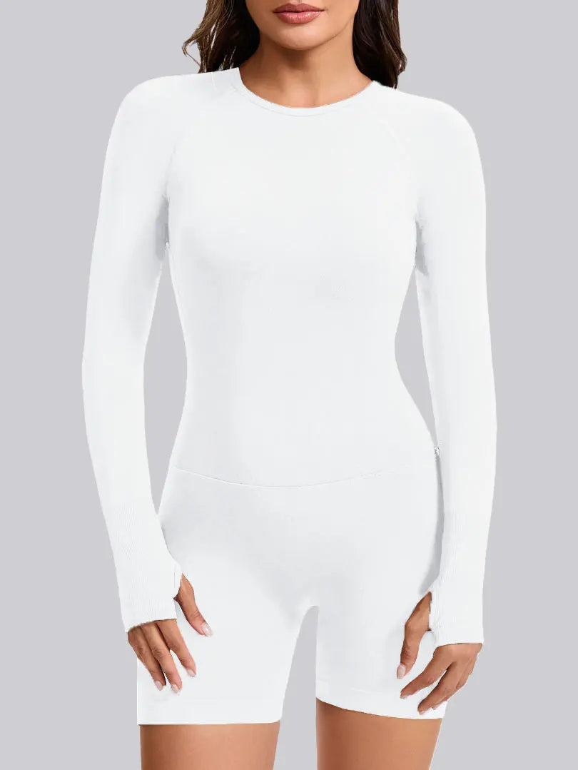 NCLAGEN Impact Long Sleeve One Piece Gym Clothes Women Yoga Playsuit Fitness Workout Jumpsuit Backless Set Siamese Sportswear